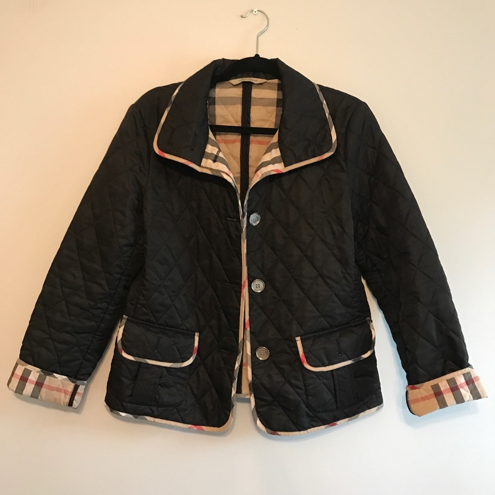 Black Burberry Quilted Jacket